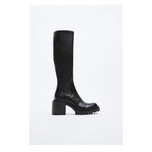 ZARA Fitted Heeled Knee High Boots